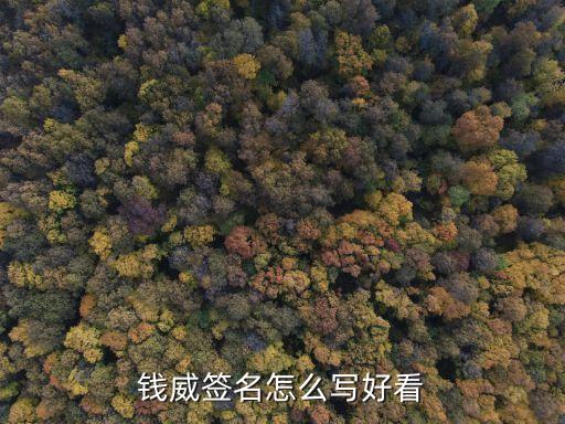錢威簽名怎么寫好看
