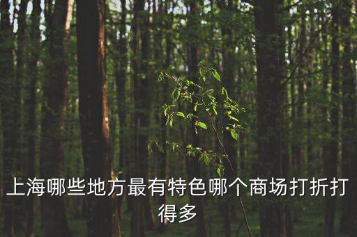 上海哪些地方最有特色哪個(gè)商場(chǎng)打折打得多