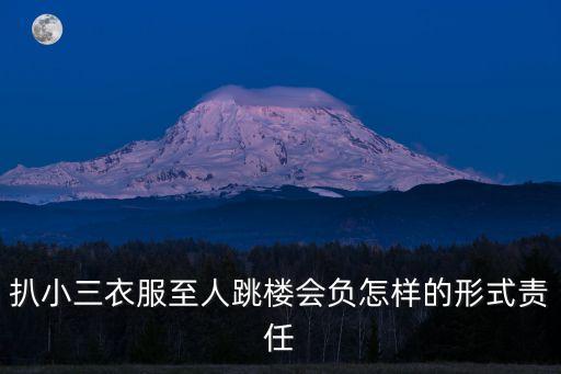 扒小三衣服至人跳樓會負(fù)怎樣的形式責(zé)任