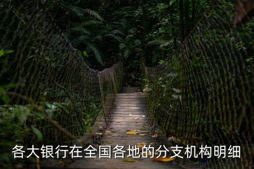 各大銀行在全國(guó)各地的分支機(jī)構(gòu)明細(xì)