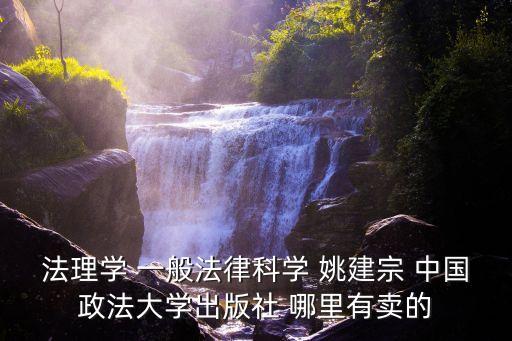 法理學(xué) 一般法律科學(xué) 姚建宗 中國(guó)政法大學(xué)出版社 哪里有賣的