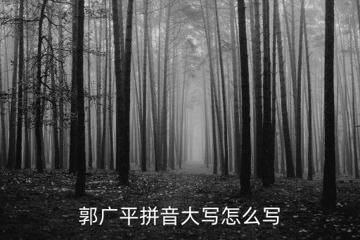 郭廣平，郭廣平拼音大寫怎么寫