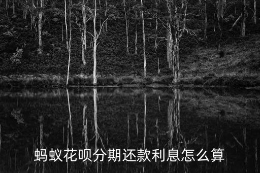 螞蟻花唄分期還款利息怎么算