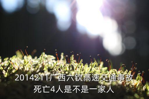 2014211廣西六欽高速交通事故死亡4人是不是一家人