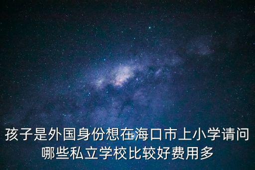 孩子是外國(guó)身份想在?？谑猩闲W(xué)請(qǐng)問哪些私立學(xué)校比較好費(fèi)用多