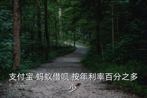 支付寶 螞蟻借唄 按年利率百分之多少