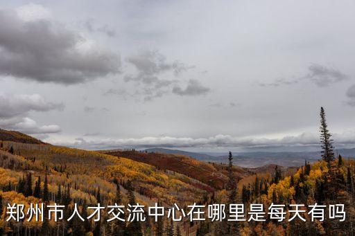 鄭州市人才交流中心在哪里是每天有嗎