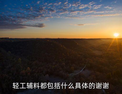 輕工輔料都包括什么具體的謝謝
