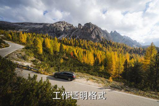 工作證明格式