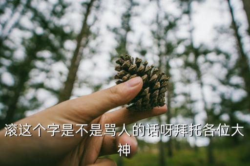 滾是罵人的話嗎，滾算是罵人的詞語嗎