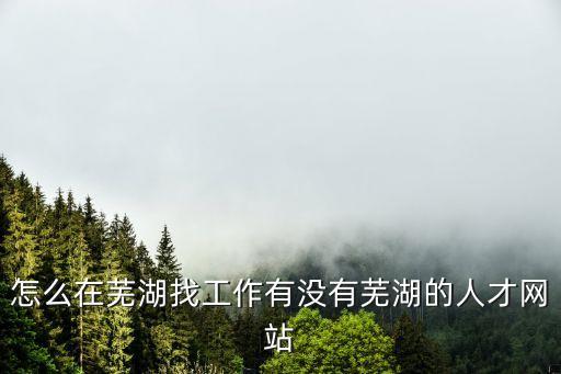 怎么在蕪湖找工作有沒有蕪湖的人才網(wǎng)站