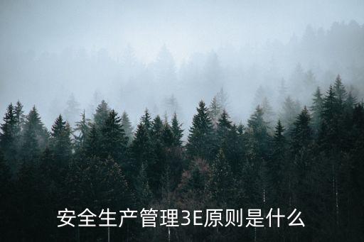 3e原則是指什么，安全生產(chǎn)管理3E原則是什么
