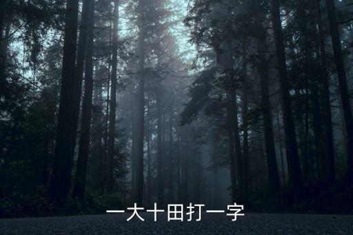 一大十田打一字