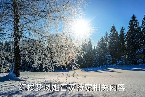 紅樓夢鳳姐管家持家相關(guān)內(nèi)容