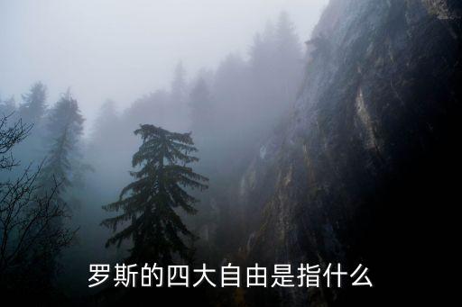 羅斯的四大自由是指什么
