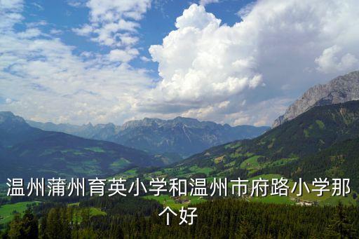溫州蒲州育英小學和溫州市府路小學那個好