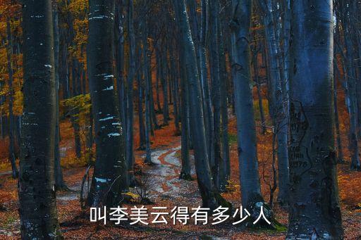叫李美云得有多少人