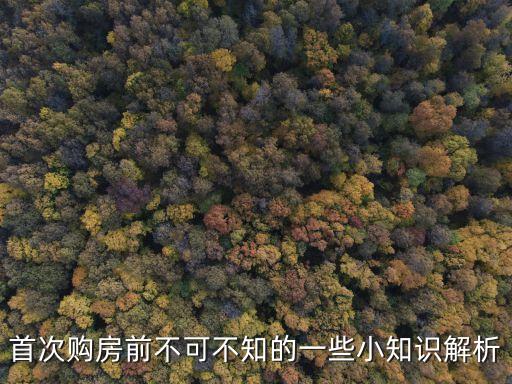 首次購房前不可不知的一些小知識解析