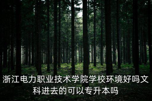 浙江電力職業(yè)技術(shù)學(xué)院學(xué)校環(huán)境好嗎文科進(jìn)去的可以專升本嗎