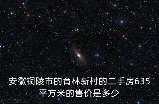 安徽銅陵市的育林新村的二手房635平方米的售價(jià)是多少