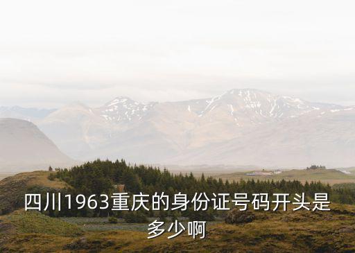 四川1963重慶的身份證號(hào)碼開(kāi)頭是多少啊