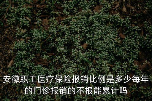安徽職工醫(yī)療保險報銷比例是多少每年的門診報銷的不報能累計嗎
