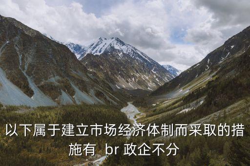 以下屬于建立市場(chǎng)經(jīng)濟(jì)體制而采取的措施有  br 政企不分