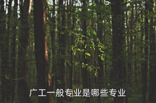 廣工一般專業(yè)是哪些專業(yè)
