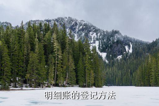 明細賬的登記方法