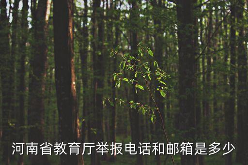 河南省教育廳舉報(bào)電話和郵箱是多少