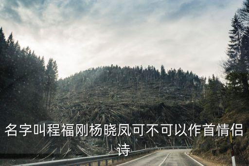 名字叫程福剛楊曉鳳可不可以作首情侶詩