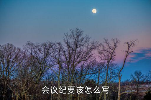 會(huì)商紀(jì)要，會(huì)議紀(jì)要該怎么寫