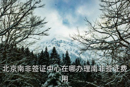 北京南非簽證中心在哪辦理南非簽證費用