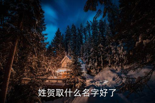 姓賀取什么名字好了