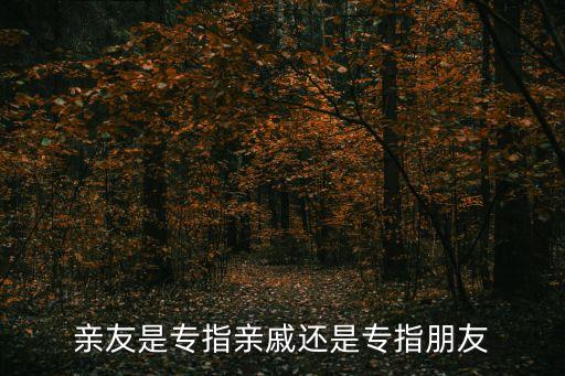 親友是指哪些人，親友是專指親戚還是專指朋友