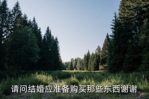 請問結(jié)婚應準備購買那些東西謝謝