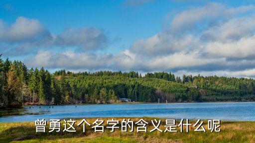曾勇，曾勇這個名字的含義是什么呢