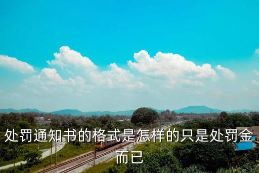 處罰通知單，處罰通知怎樣寫啊