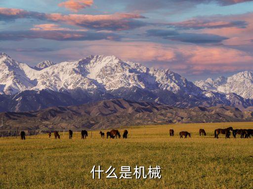 什么是機(jī)械