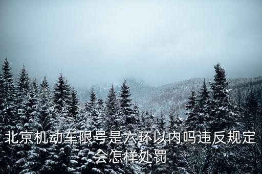 北京機動車限號是六環(huán)以內(nèi)嗎違反規(guī)定會怎樣處罰