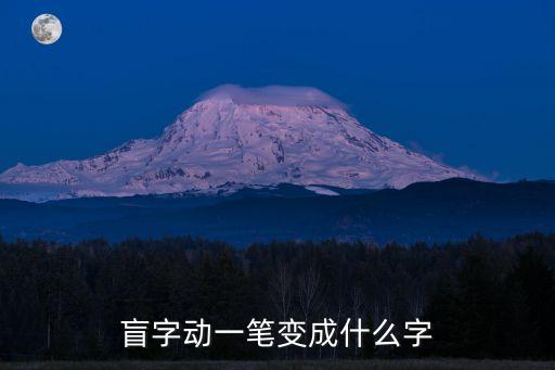 盲字動一筆變成什么字
