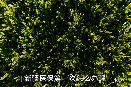 新疆醫(yī)保第一次怎么辦理