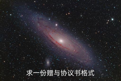 求一份贈(zèng)與協(xié)議書格式