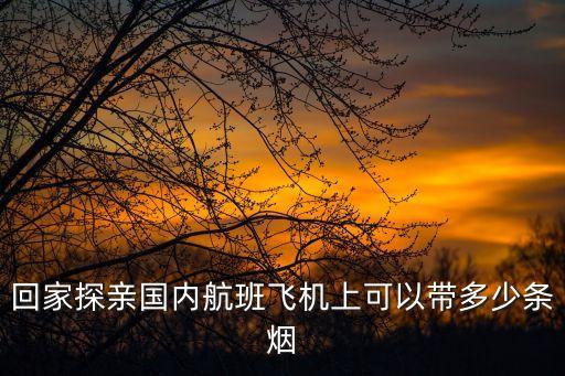 回家探親國內(nèi)航班飛機(jī)上可以帶多少條煙