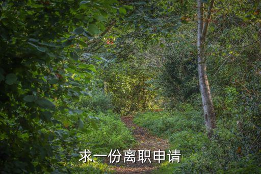 求一份離職申請(qǐng)
