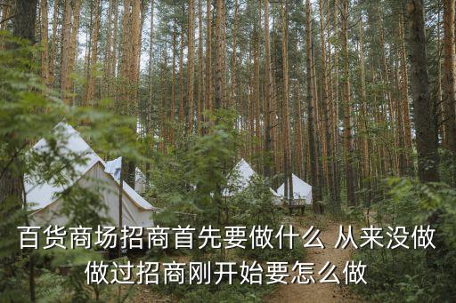 百貨商場招商首先要做什么 從來沒做做過招商剛開始要怎么做