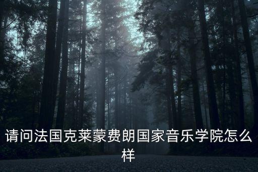 克萊蒙費(fèi)朗，請(qǐng)問(wèn)法國(guó)克萊蒙費(fèi)朗國(guó)家音樂(lè)學(xué)院怎么樣