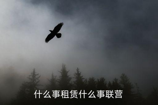 什么事租賃什么事聯(lián)營(yíng)