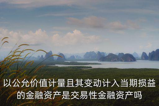 以公允價(jià)值計(jì)量且其變動(dòng)計(jì)入當(dāng)期損益的金融資產(chǎn)是交易性金融資產(chǎn)嗎