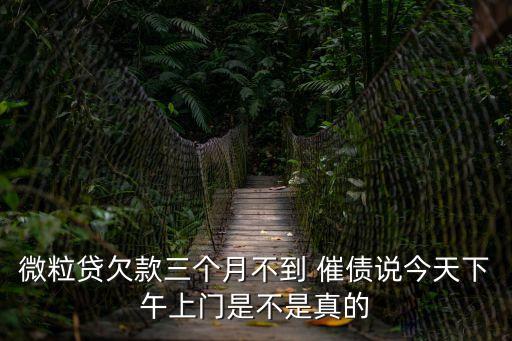 微粒貸欠款三個(gè)月不到 催債說(shuō)今天下午上門是不是真的